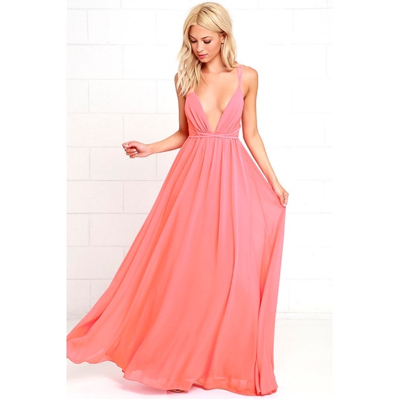 lulus coral dress